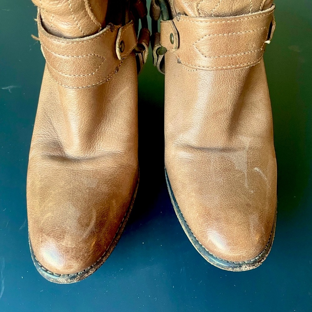 Frye Tan Heeled Boots - Picture 4 of 12